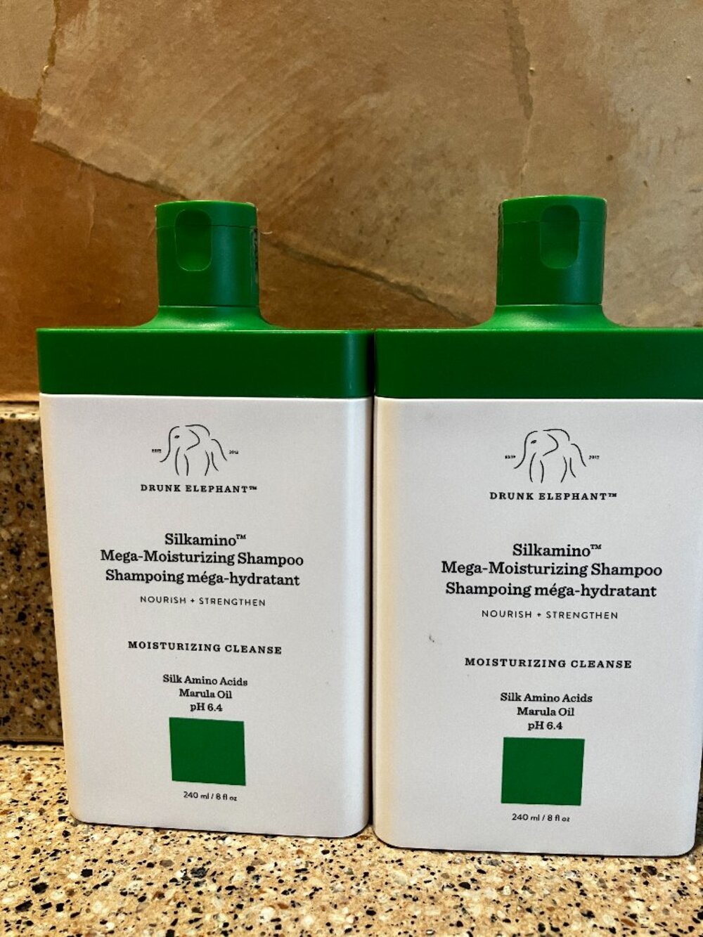 Drunk Elephant Set of 2  Silkamino Mega Moisturizing Shampoos!!! NEW